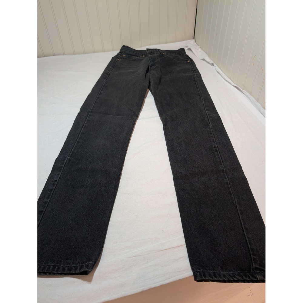 Levis 505 Regular Fit Straight Leg Jeans Mens 30x34 Black Denim Pants